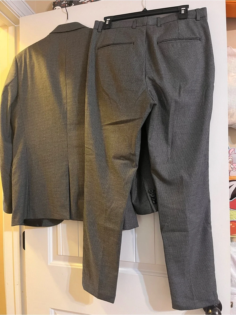 H&M Men's Gray Patterned Two-Piece Suit